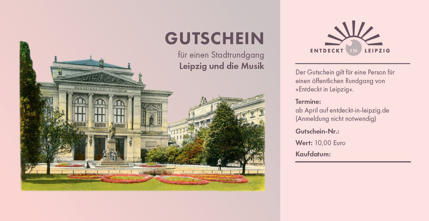 Gutschein - Stadtrundgang - Leipzig und die Musik