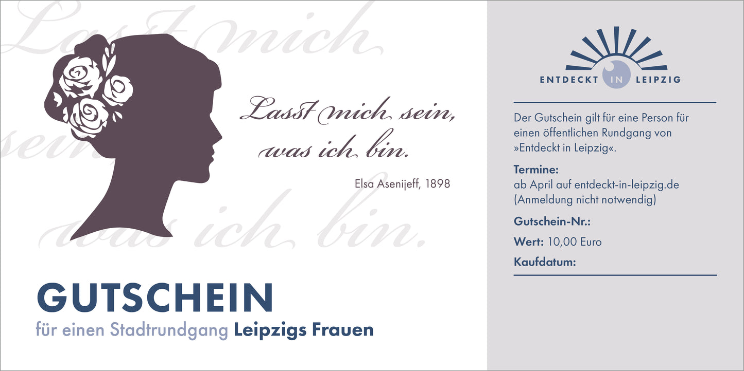 Gutschein - Stadtrundgang - Motiv Leipzigs Frauen I