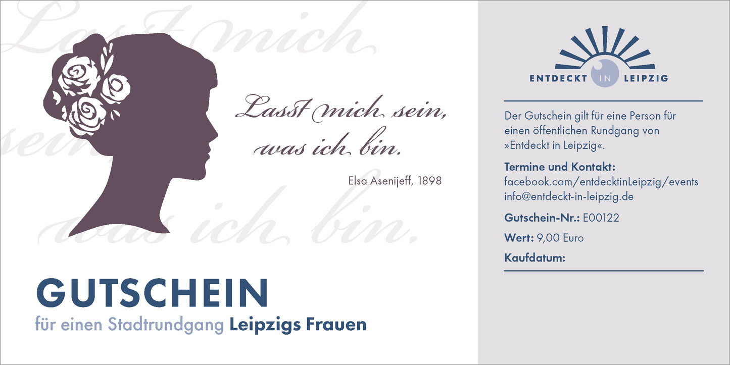 Gutschein - Stadtrundgang - Motiv Leipzigs Frauen I