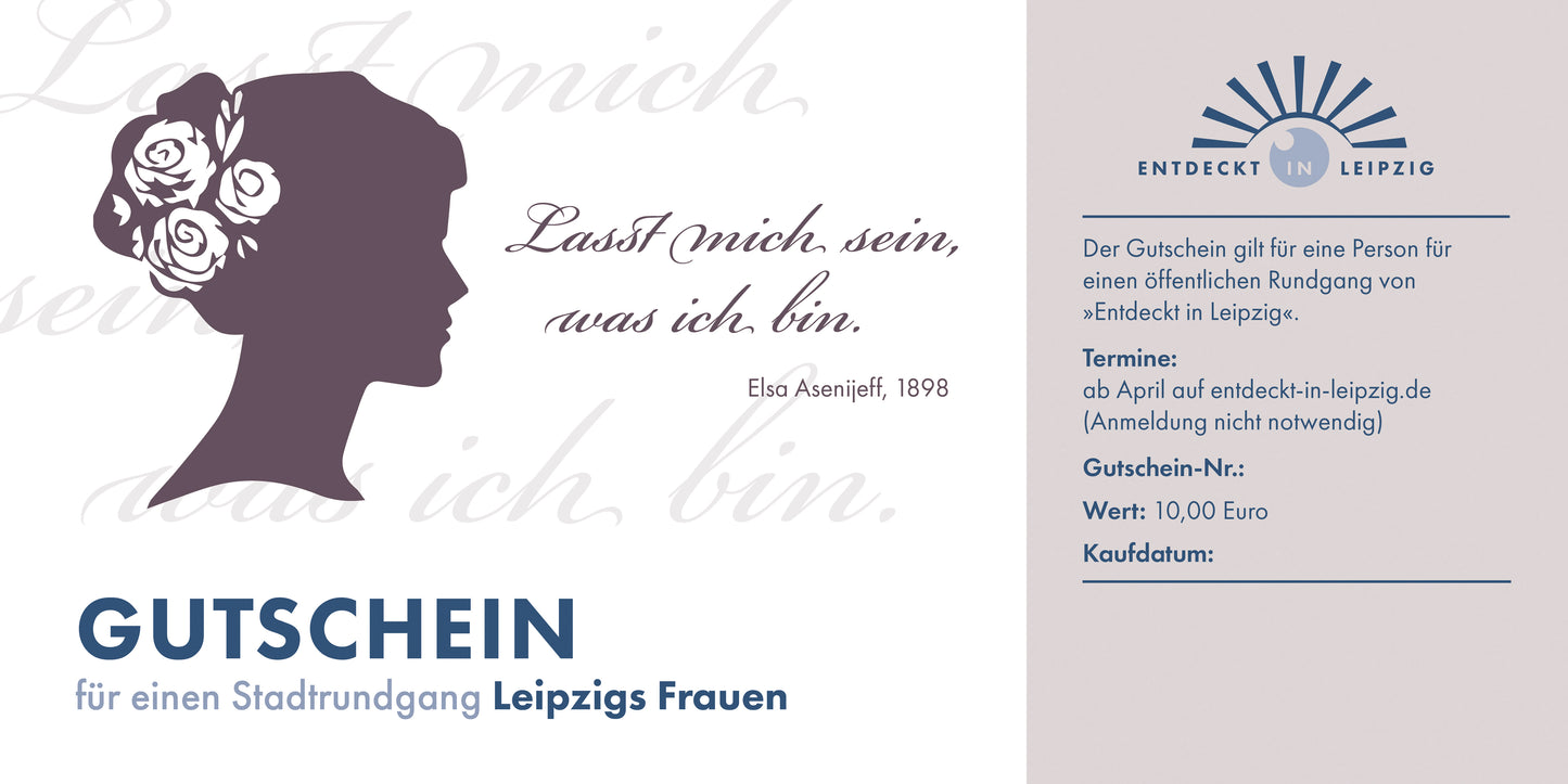 Gutschein - Stadtrundgang - Motiv Leipzigs Frauen I