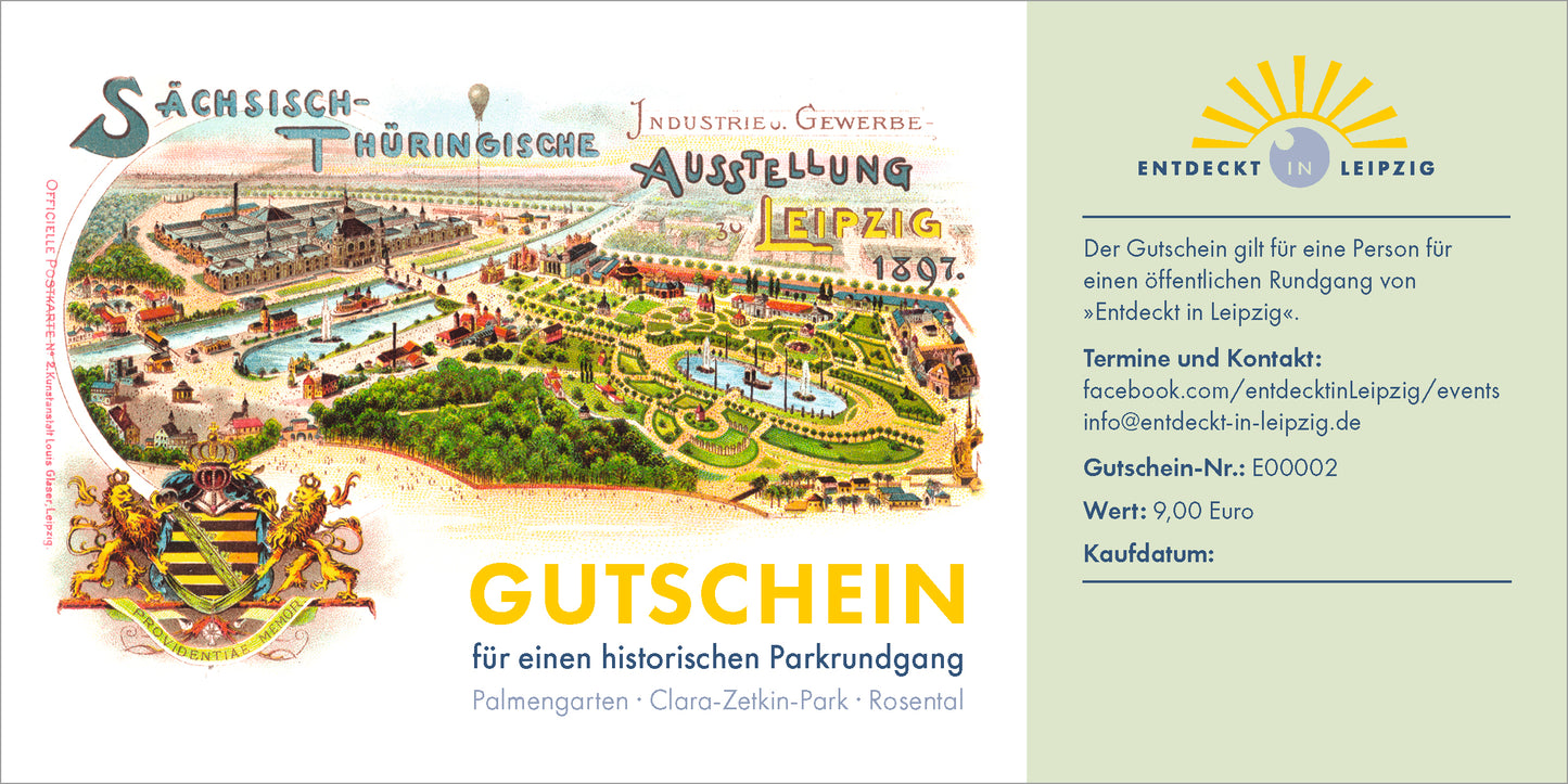 Gutschein - Park-Rundgang - Motiv Clara-Zetkin-Park